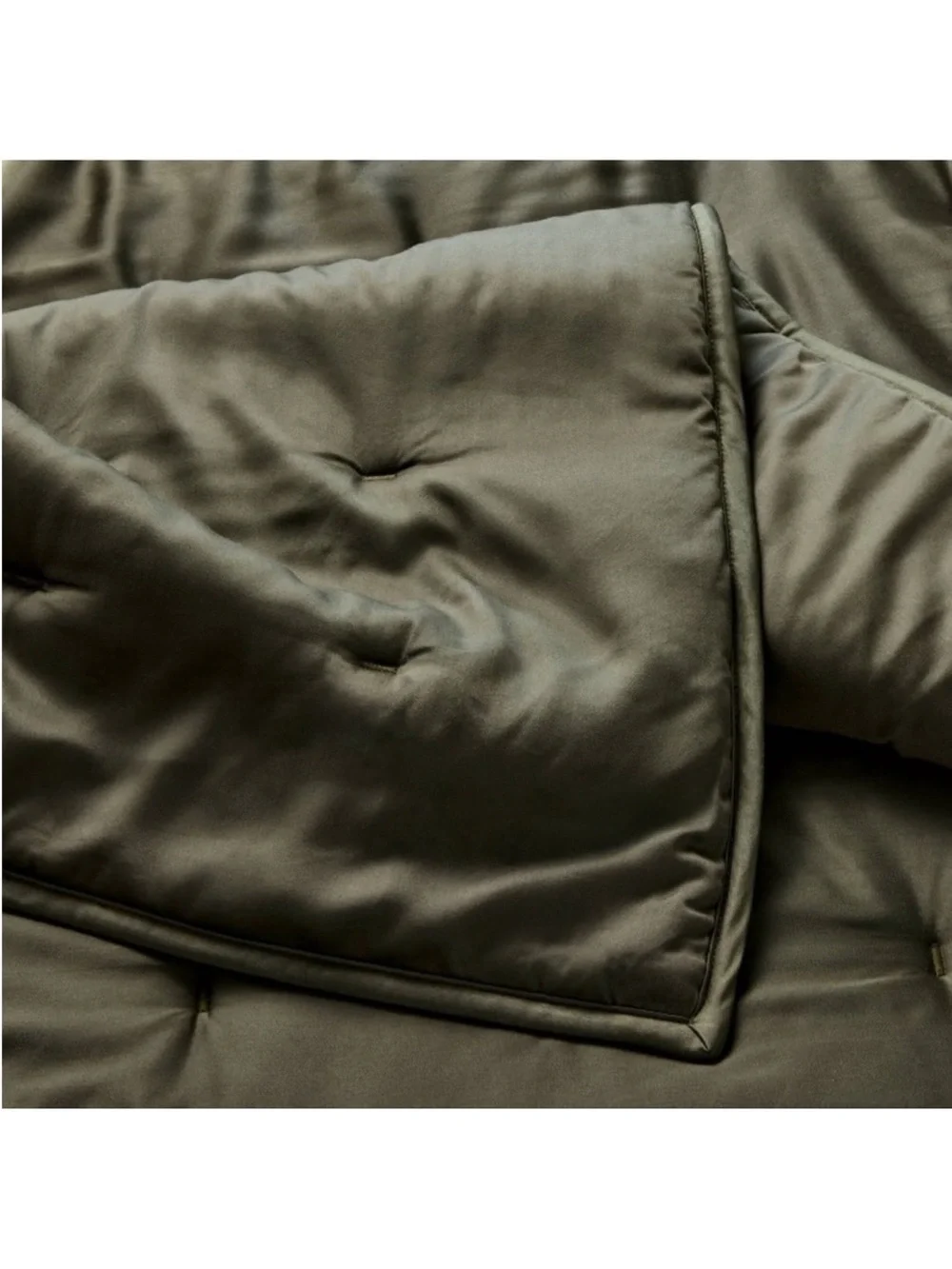 NWT King Rayon from Bamboo Quilt Dark Olive Green - Casaluna